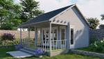 Havehus Olaug 44 mm med veranda – 29,8 m² PETER-HOLMBERG