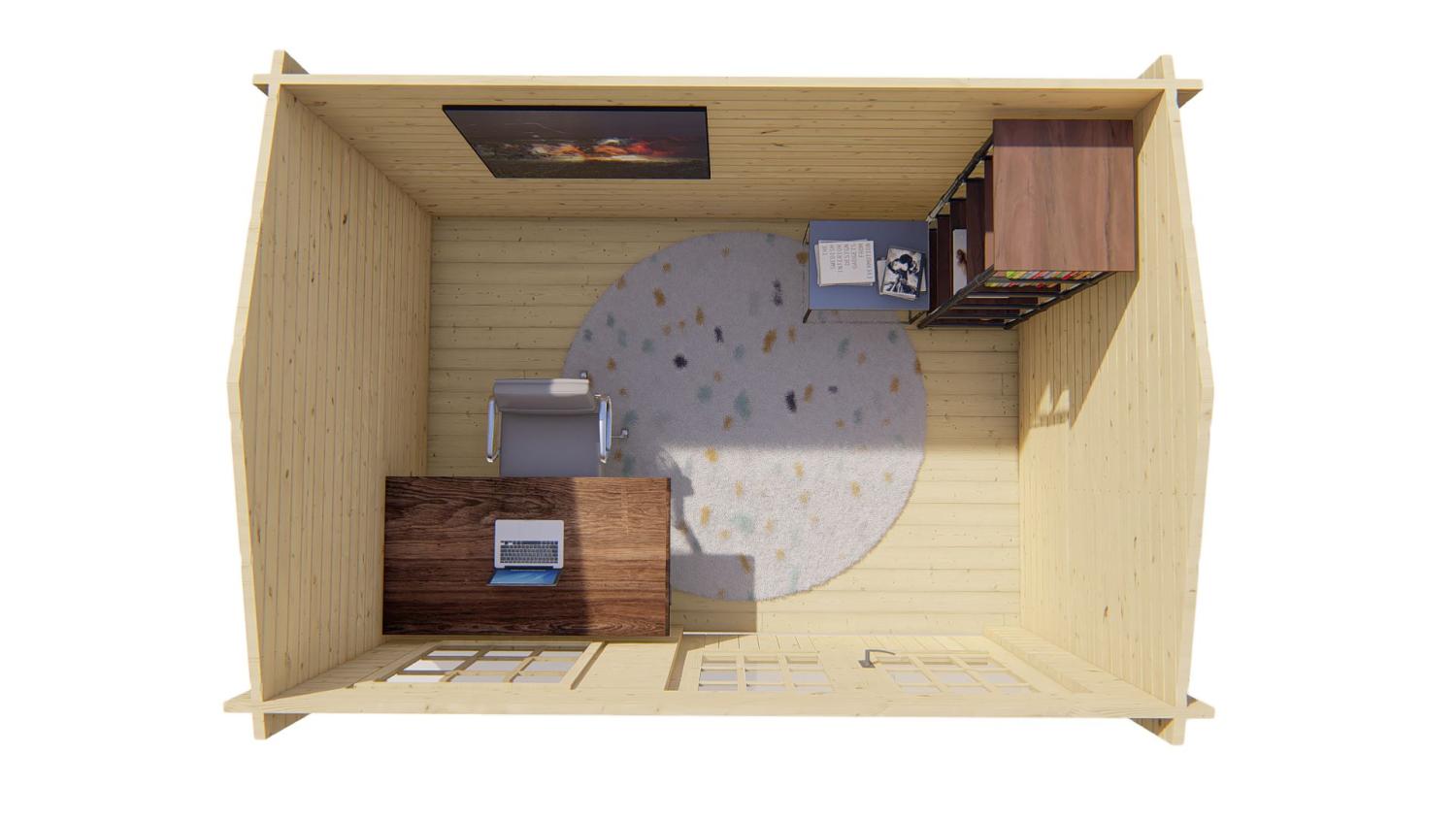 Havehus 8,75 m2 Daisy 40 mm 350 x 250 cm PETER-HOLMBERG