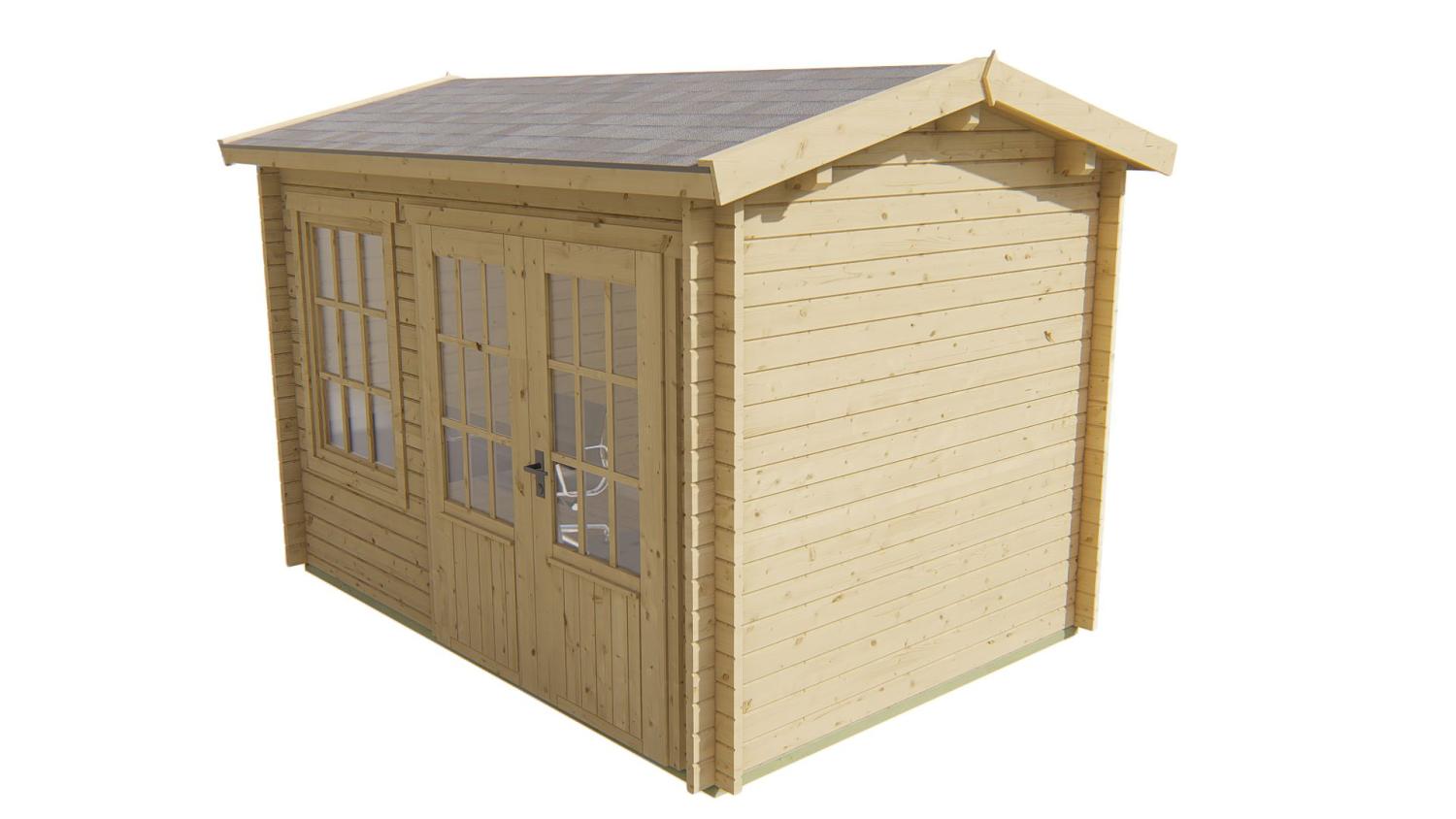 Havehus 8,75 m2 Daisy 40 mm 350 x 250 cm PETER-HOLMBERG