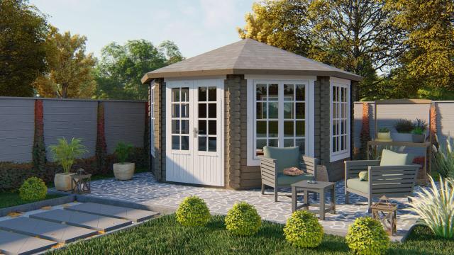 Havepavillon Lynn 44 mm - Ubehandlet 418x418x306