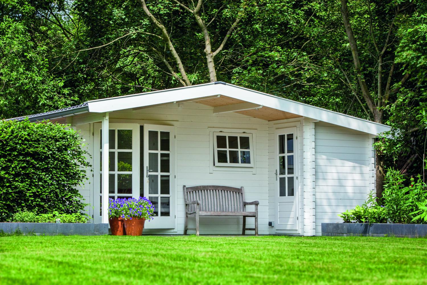 Bjælkehytte Wolfgang 44 mm ubehandlet 530x450 cm  PETER-HOLMBERG