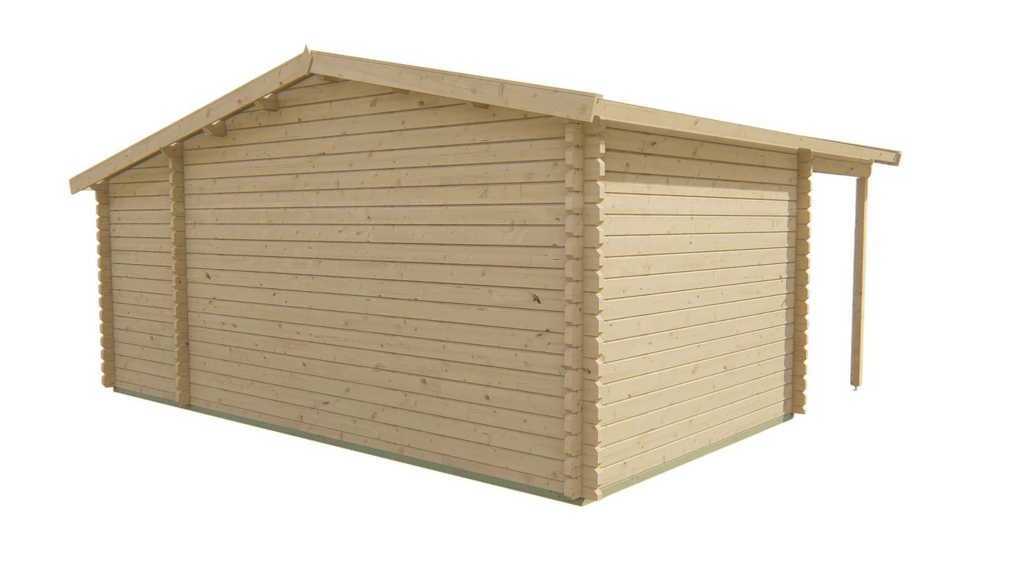Havehus Wolfgang 44 mm ubehandlet 530x450 cm  PETER-HOLMBERG
