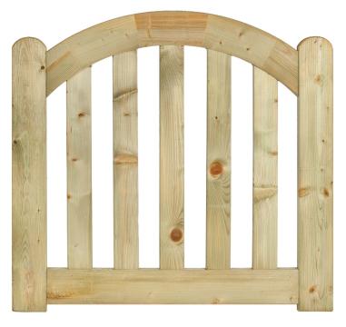 Deluxe havehegns dør  80 x 100 cm – Buet top 