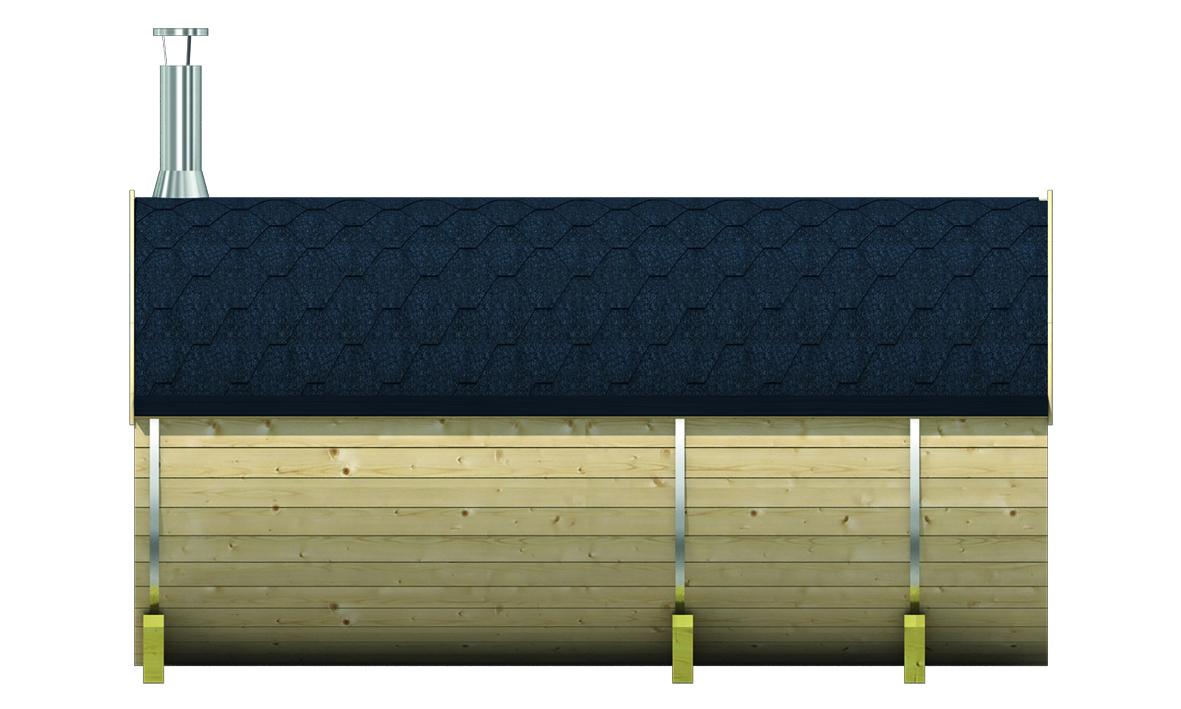 Udendørs Saunatønde i træ Ø205 x 250 cm - 38 mm PETER-HOLMBERG