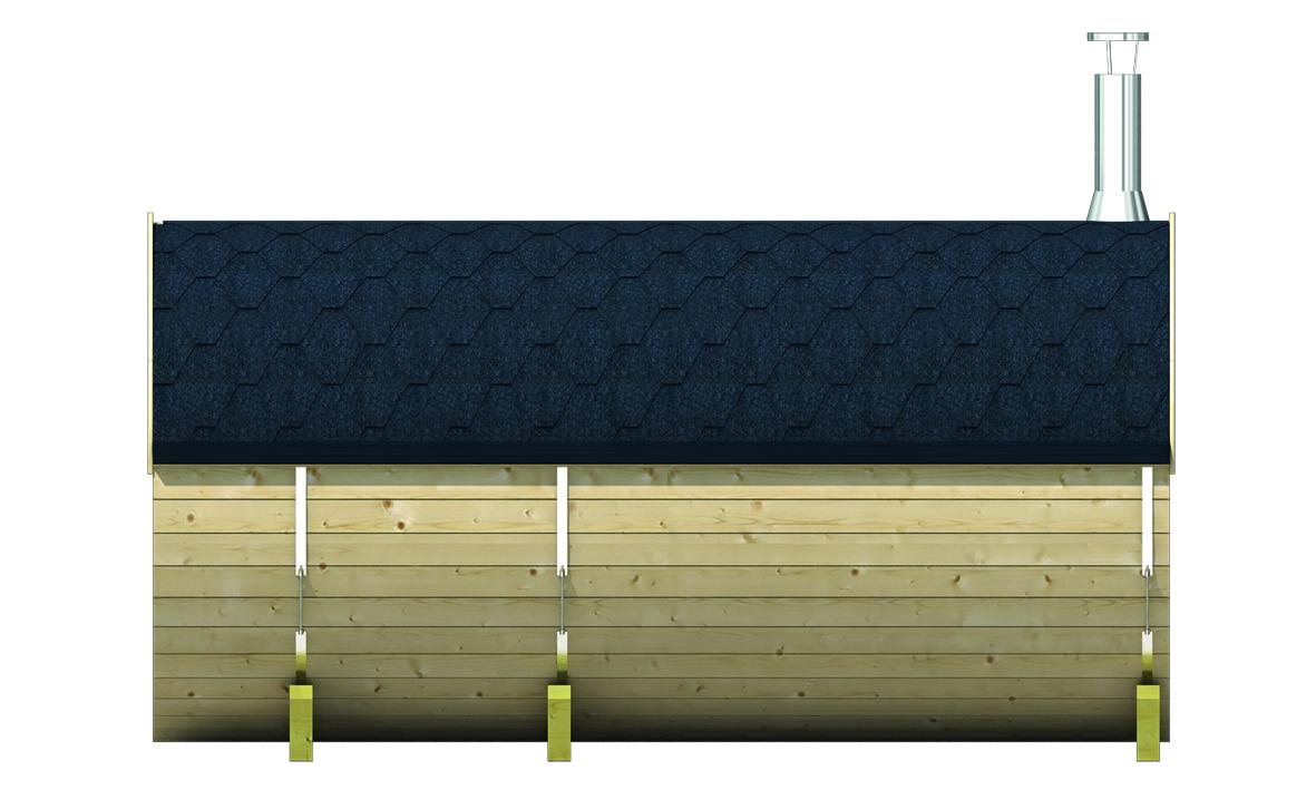 Udendørs Saunatønde i træ Ø205 x 250 cm - 38 mm PETER-HOLMBERG