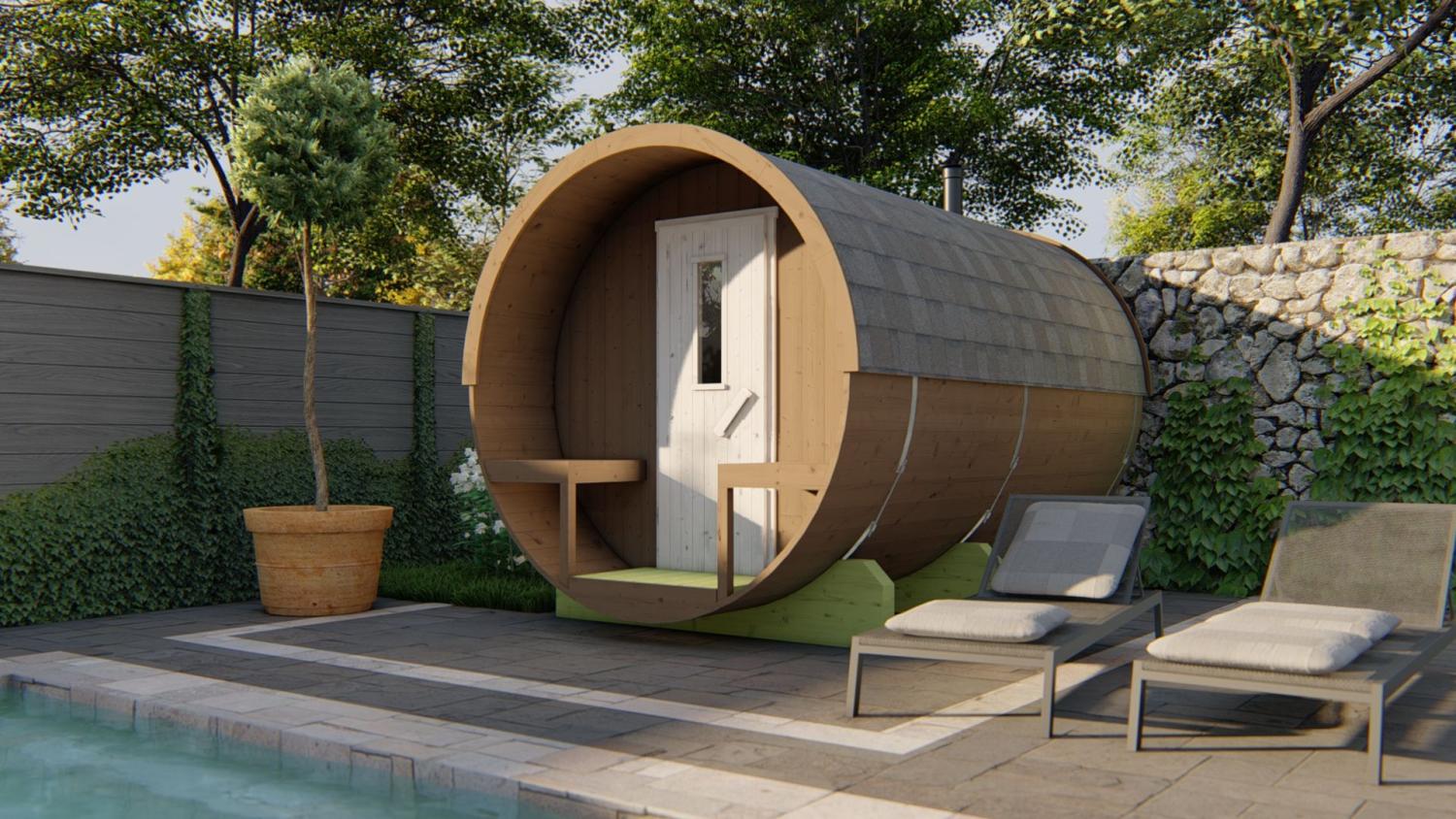 Udendørs saunatønde 350 cm PETER-HOLMBERG.DK