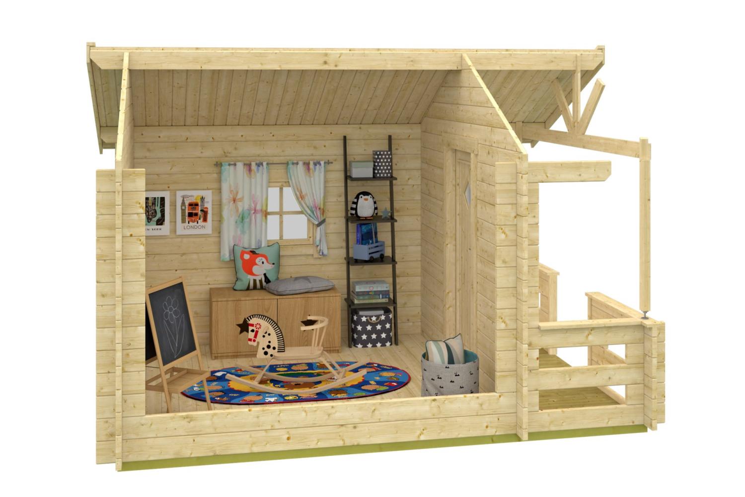 LEGEHUS i 28 mm bjælker PETER-HOLMBERG 