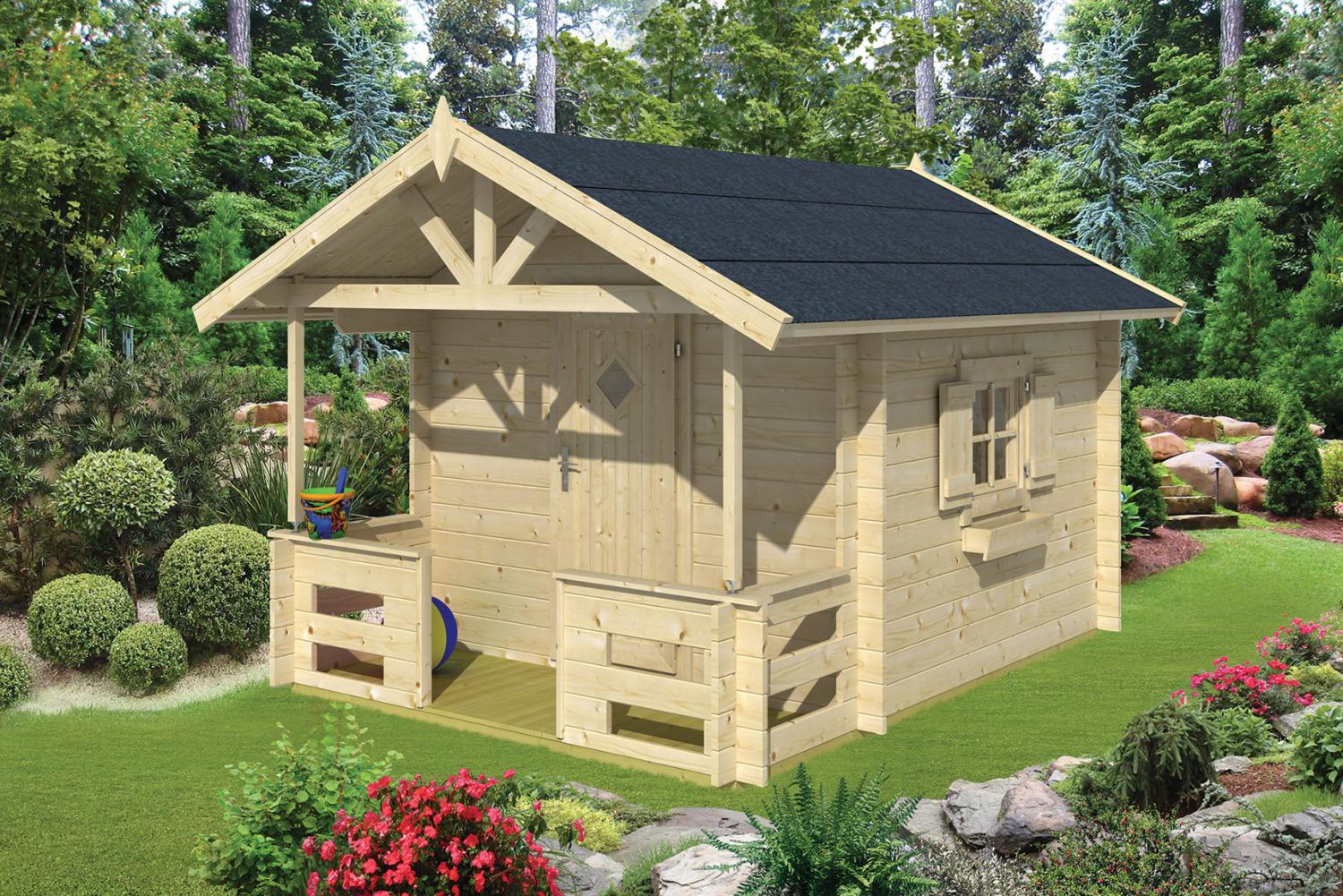 LEGEHUS i 28 mm bjælker PETER-HOLMBERG 