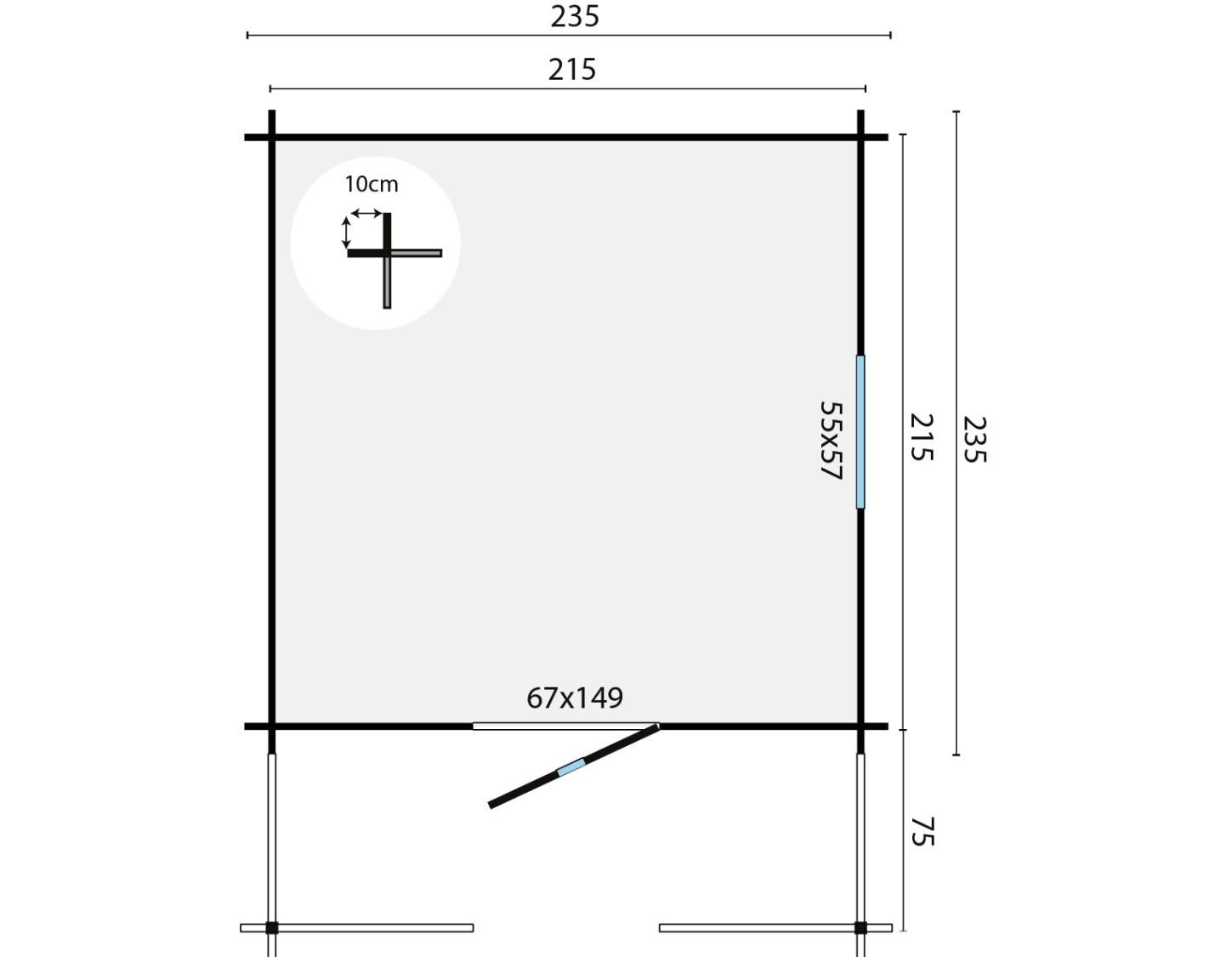 LEGEHUS i 28 mm bjælker PETER-HOLMBERG 