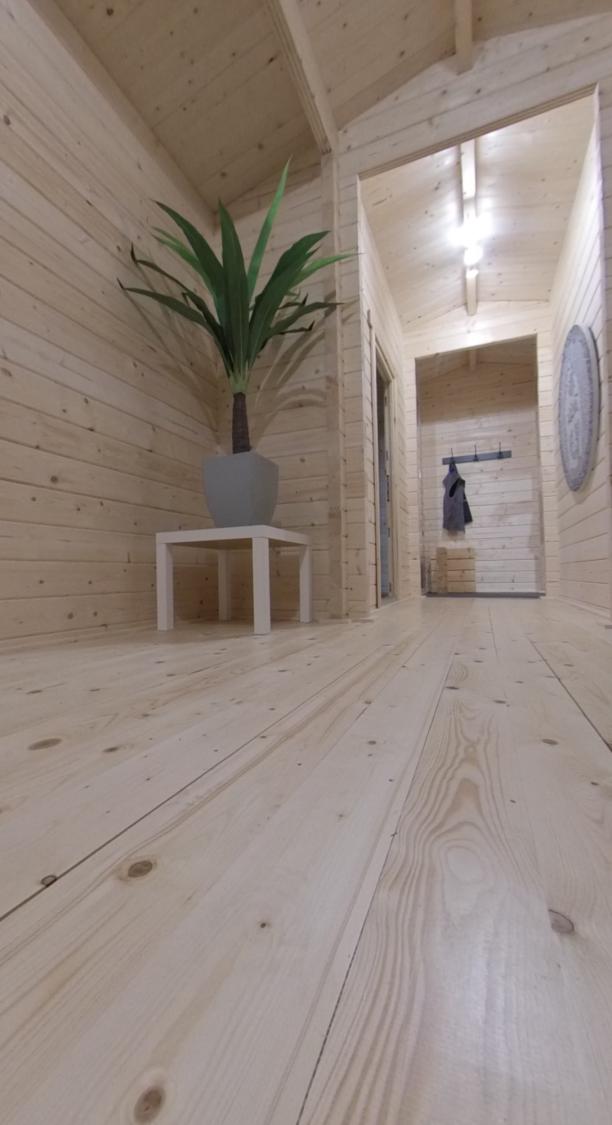 1,66 m² Hytte Gulv pakke Sæt 26 mm længde 2500 mm med endenot PEFC