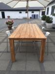 Teak Planke Havebord 300 x 100 cm – rustikt langbord i massivt teak PETER-HOLMBERG
