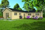 Bjælkehytte Maynooth – 70 mm – Eksklusiv L-formet bjælkehytte på 72 m² PETER-HOLMBERG 
