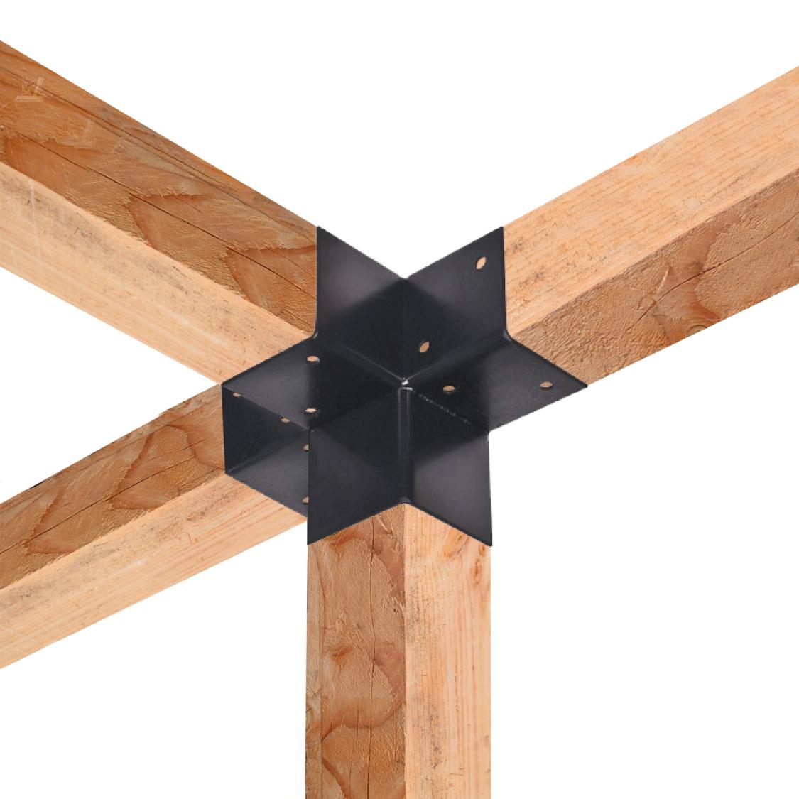 150 x 150 mm Pergola 4-vejs beslag Galvaniseret 