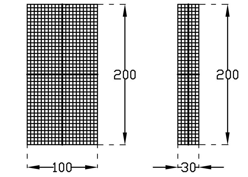 Gabion System 100x200 cm Gabion 4,5 x 4,5 cm Tråd element