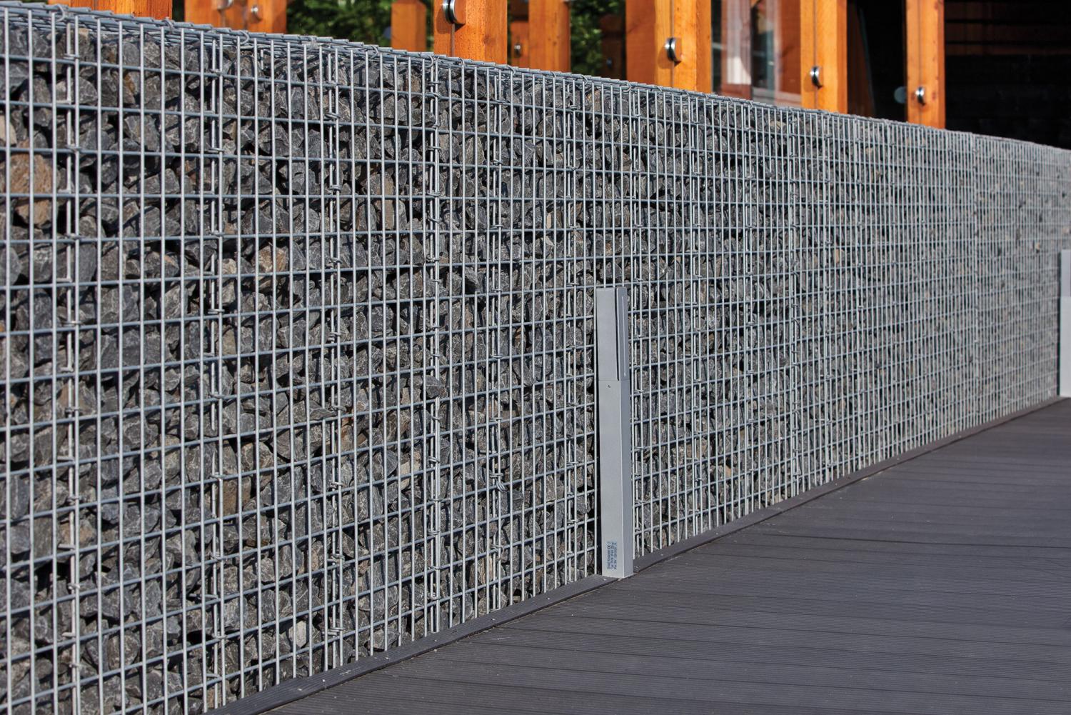 Gabion System 100x200 cm Gabion 4,5 x 4,5 cm Tråd element