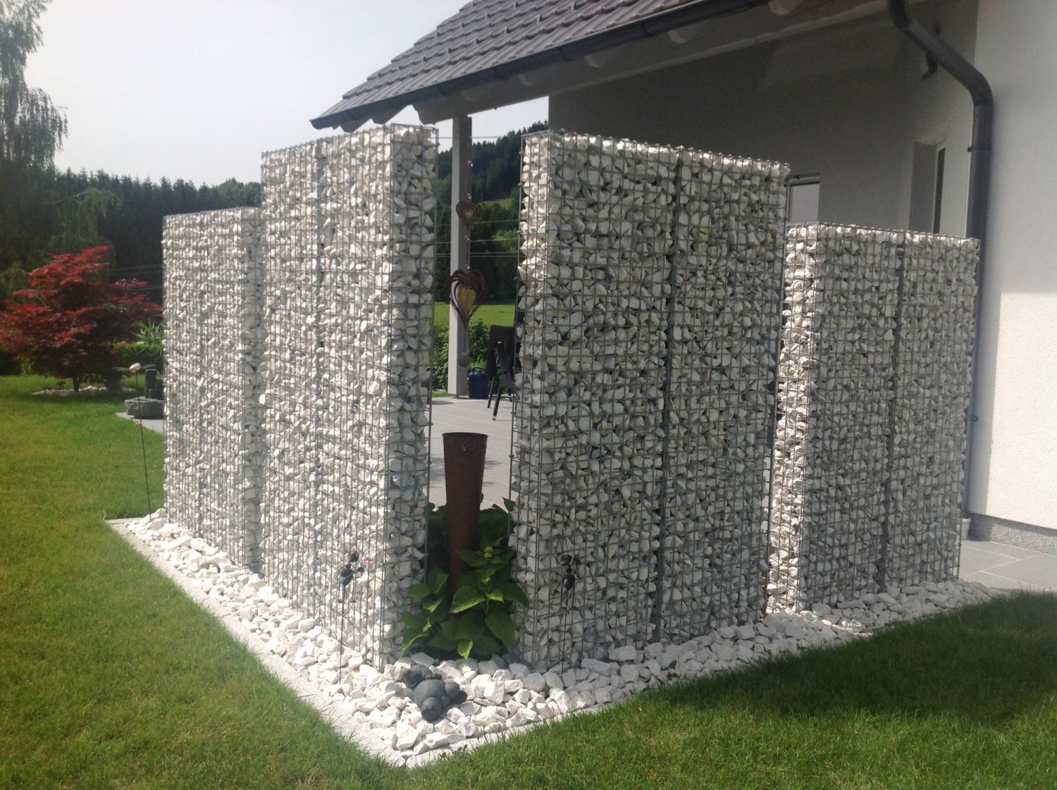 Gabion System 100x200 cm Gabion 4,5 x 4,5 cm Tråd element