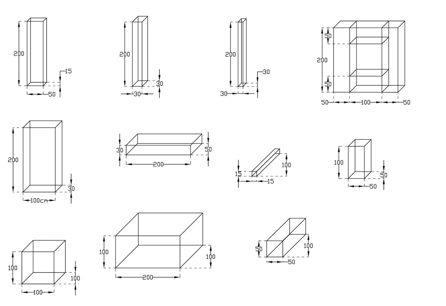 Gabion System 100x200 cm Gabion 4,5 x 4,5 cm Tråd element