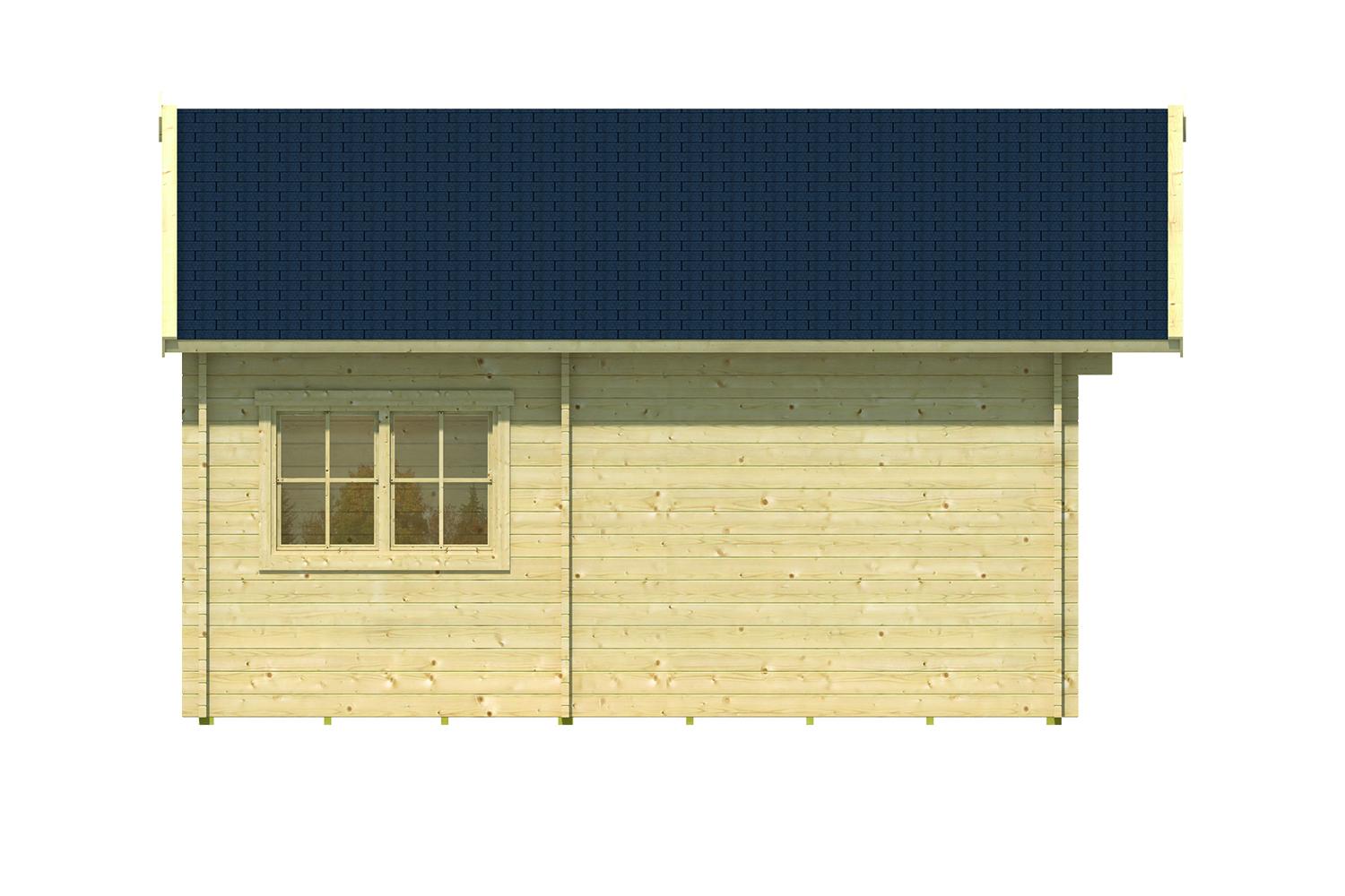 Havehus  25,9 m2 Llanes 490x530x358cm + Udhæng 70 cm PETER-HOLMBERG