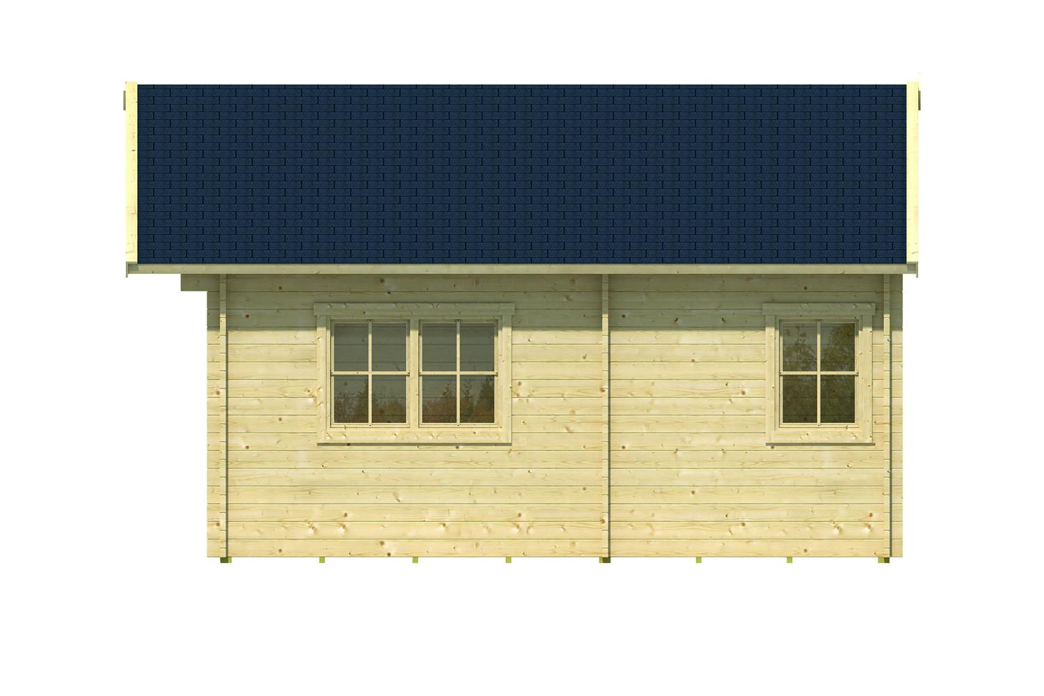 Havehus  25,9 m2 Llanes 490x530x358cm + Udhæng 70 cm PETER-HOLMBERG