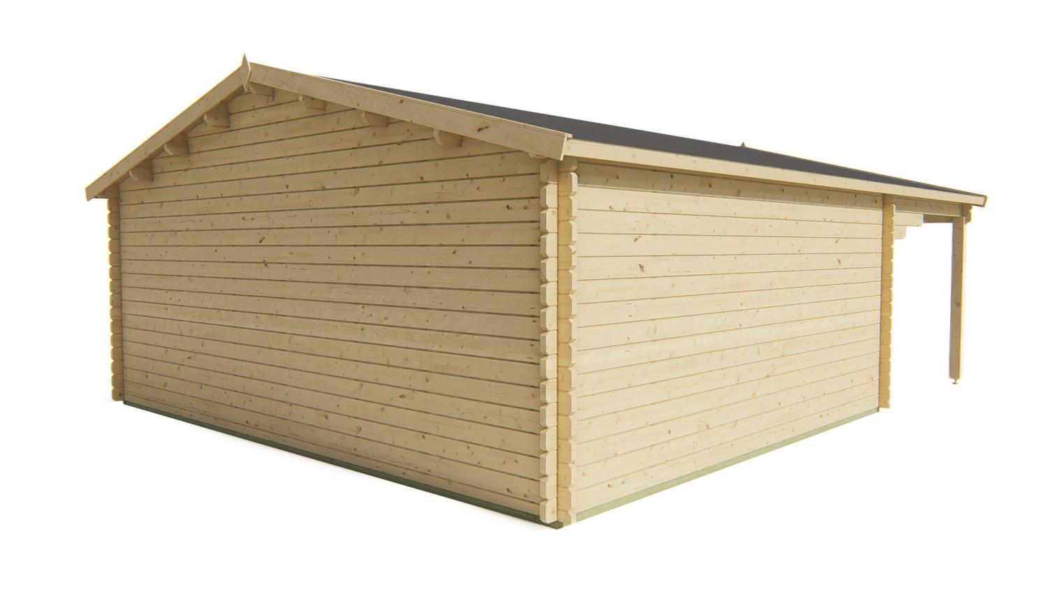 Havehus  29,9 m2 Sachsen 598x500x290cm 44 mm med veranda PETER-HOLMBERG