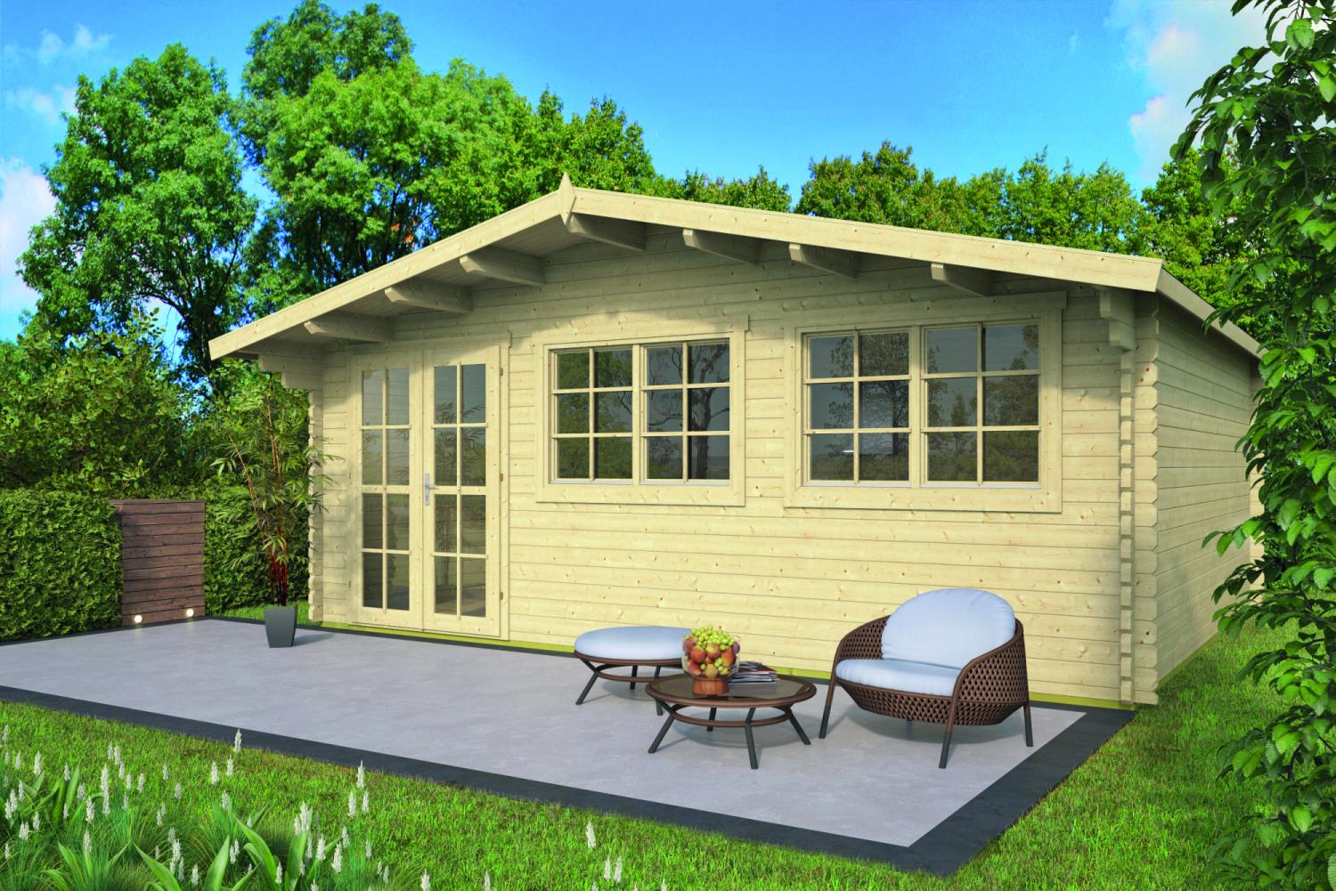 44 mm BJÆLKEHYTTE 5,95 X 5 M PETER-HOLMBERG 