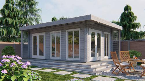 HILDEGARD Bjælkehytte / havehytte 44 MM 5.9 M X 4 M PETER-HOLMBERG