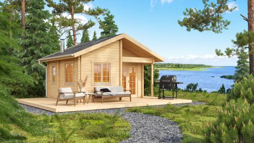 Sauna Hus / Tiny House / Campinghytte – 70 mm | 461 x 430 cm PETER-HOLMBERG