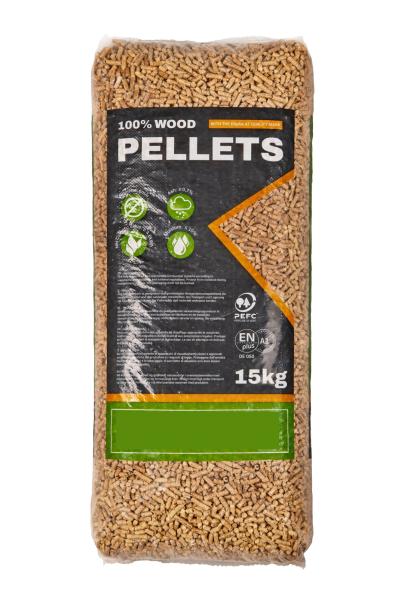 Tyske 6 mm Træpiller  Premium klasse PEFC