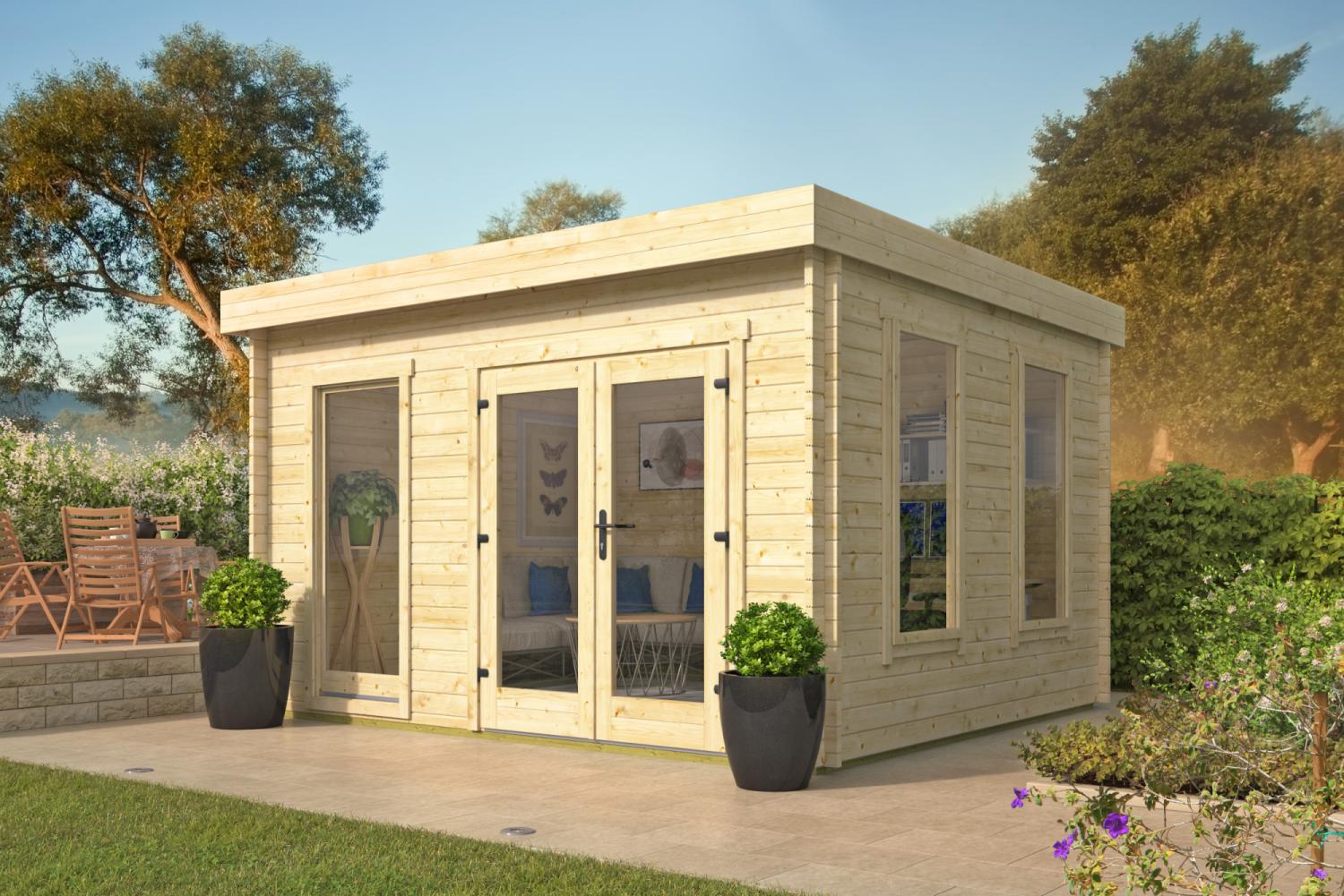 Havehytte Bruce 40 mm 400 x 350 cm 12,5 m2 PETER-HOLMBERG