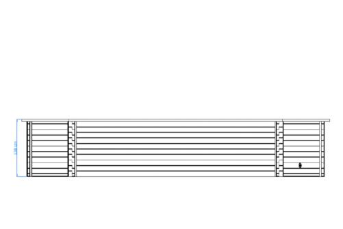 Luksus træ swimmingpool 814x460x138cm PETER-HOLMBERG