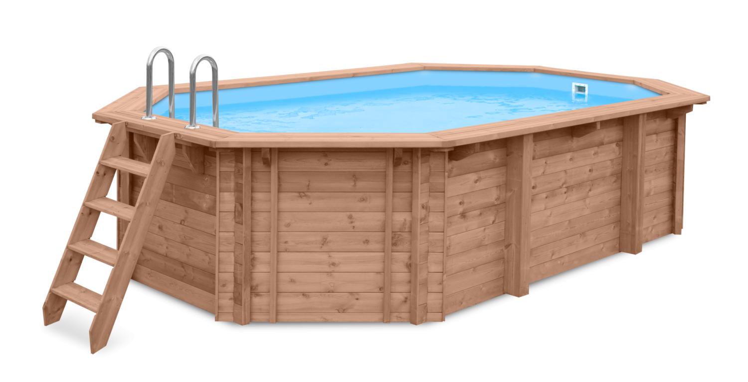 Luksus træ swimmingpool 563x352x124cm PETER-HOLMBERG