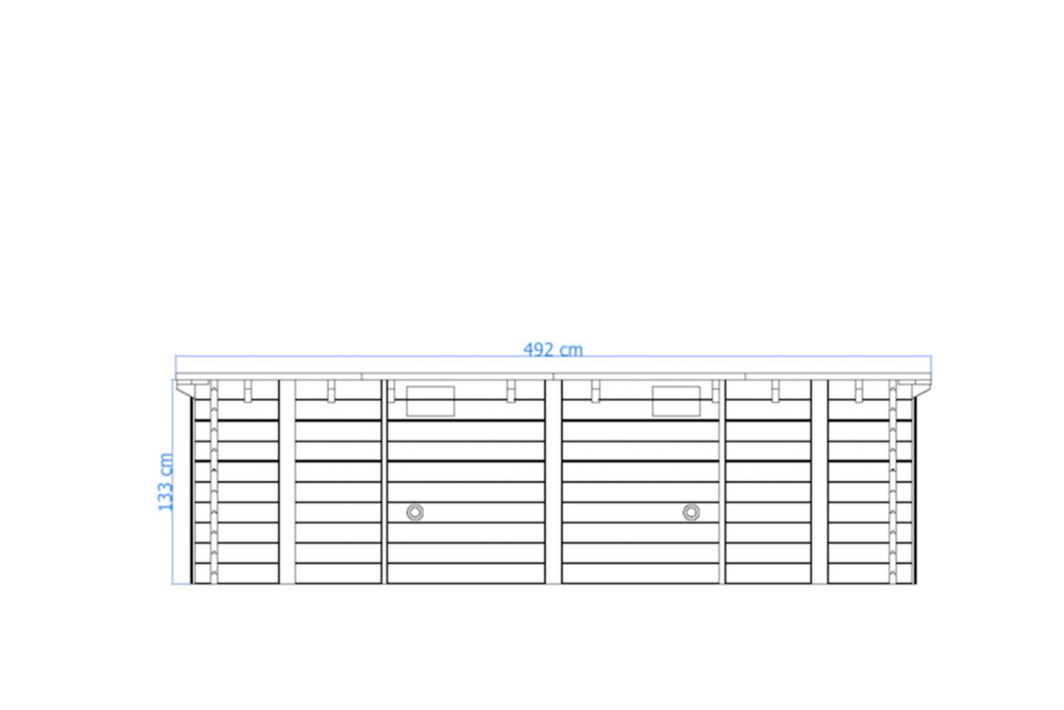 Luksus træ swimmingpool 834x492x138cm PETER-HOLMBERG