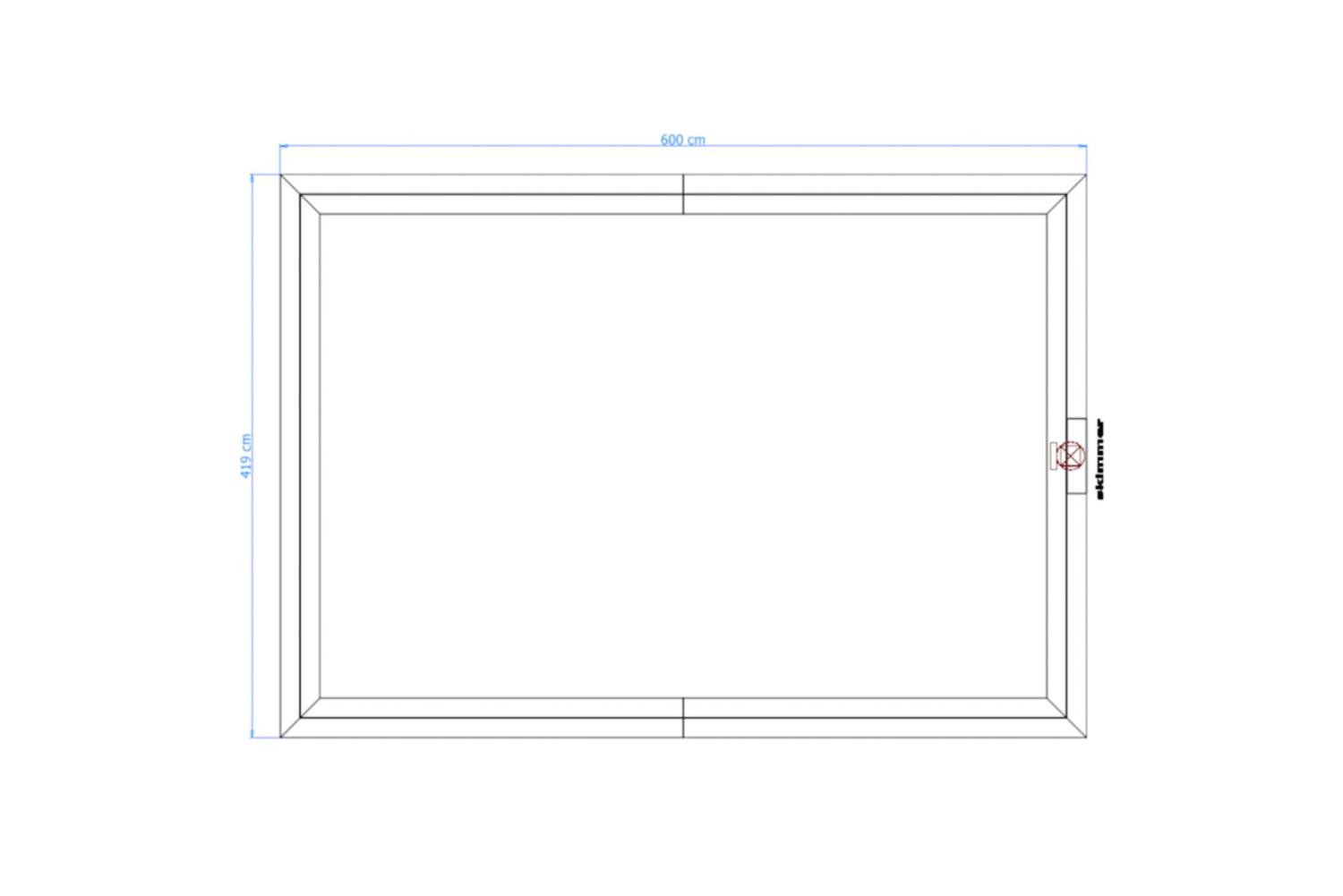600x419x131cm Luksus swimming pool i træ PETER-HOLMBERG