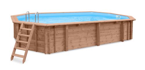 Luksus træ swimmingpool 727x396x138cm PETER-HOLMBERG