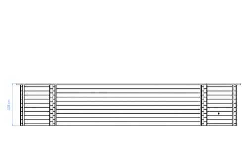 Luksus træ swimmingpool 727x396x138cm PETER-HOLMBERG
