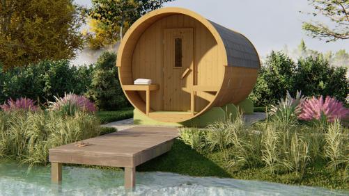 Thermowood sauna tønde Ø215 x 400 cm PETER-HOLMBERG 