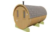 Thermowood sauna tønde Ø215 x 400 cm PETER-HOLMBERG 