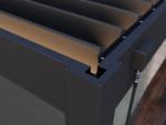 PERGOLA Alu Toronto fritstående 360 ​​x 720 x 255 cm antracit