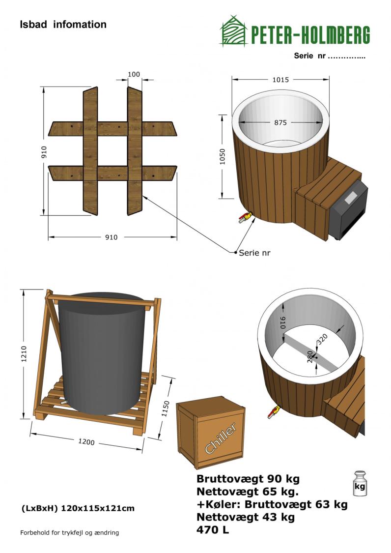 Isbad delux med Avanceret Varme- og Køle pumpe fra 3-45 °C. PETER-HOLMBERG