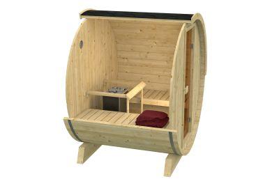 Saunatønde i træ  med glasdør  fra PETER-HOLMBERG .DK