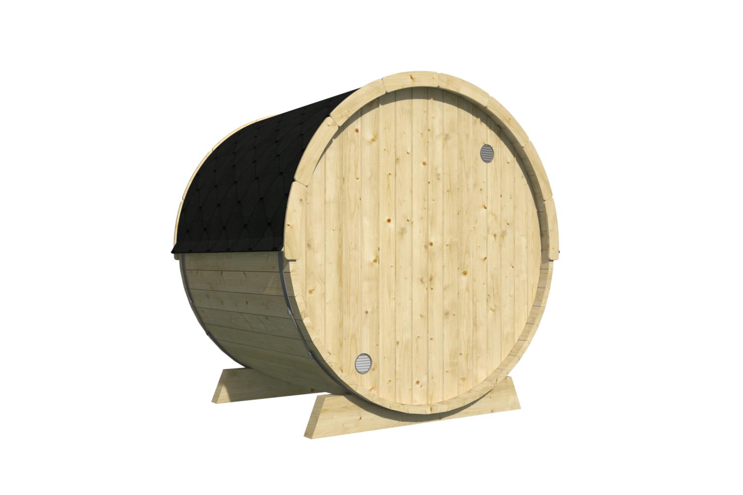 Saunatønde i træ  med glasdør  fra PETER-HOLMBERG .DK