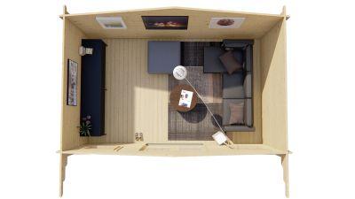 Havehus 14 ,5 m2 500x390x243cm Karen 40 mm | ubehandlet PETER-HOLMBERG