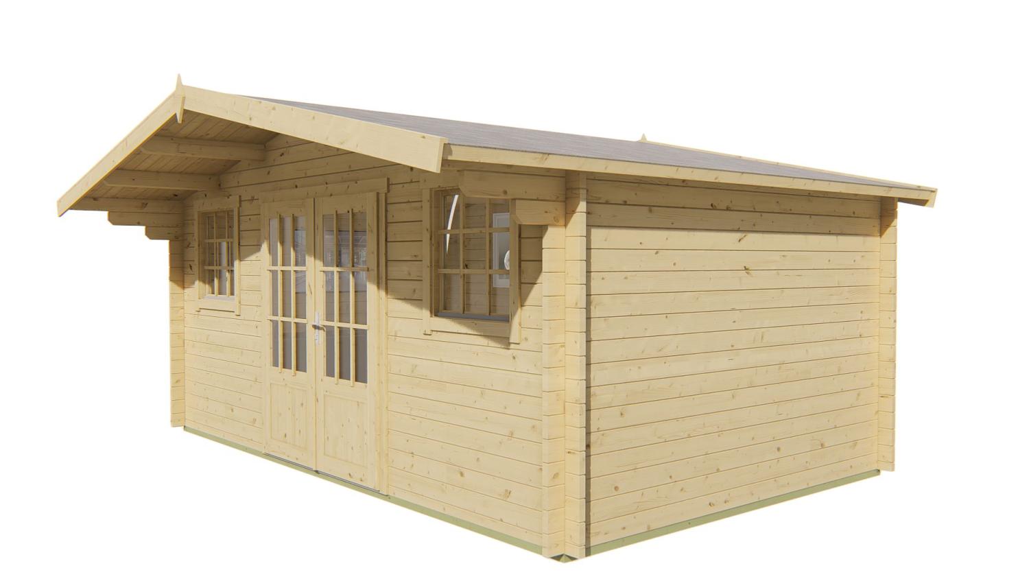 Havehus 14 ,5 m2 500x390x243cm Karen 40 mm | ubehandlet PETER-HOLMBERG