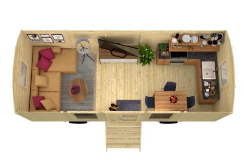 600 x 240 cm 14,4 m2 Husvogn - Cirkusvogn PETER-HOLMBERG