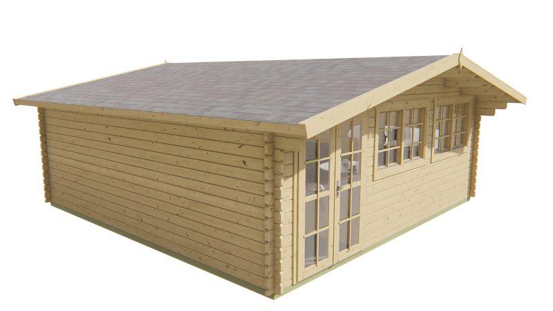 Havehus Helle – 580 x 580 cm 44 mm PETER-HOLMBERG 