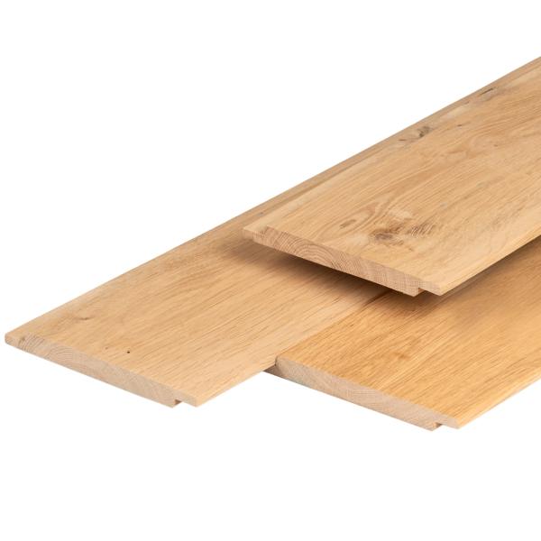 18x180 x 4000 mm Egetræ Beklædningsbrædder Med fals Nedtørret FSC®