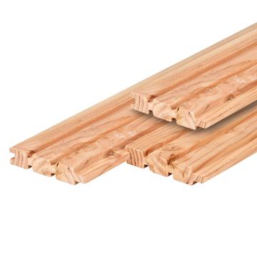 28x145 x 2440 mm  Douglas PEFC Dobbeltsidet Trippel  Profilbræt / hegnsbræt