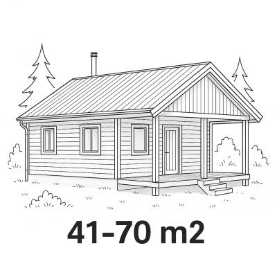 Mellemstore Hytter fra 41 til 70 m²