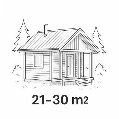 Hytter & Anneks fra  21 til 30 m²