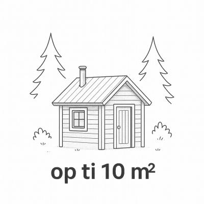 Minihytter & Redskabsrum fra  0 til 10 m²